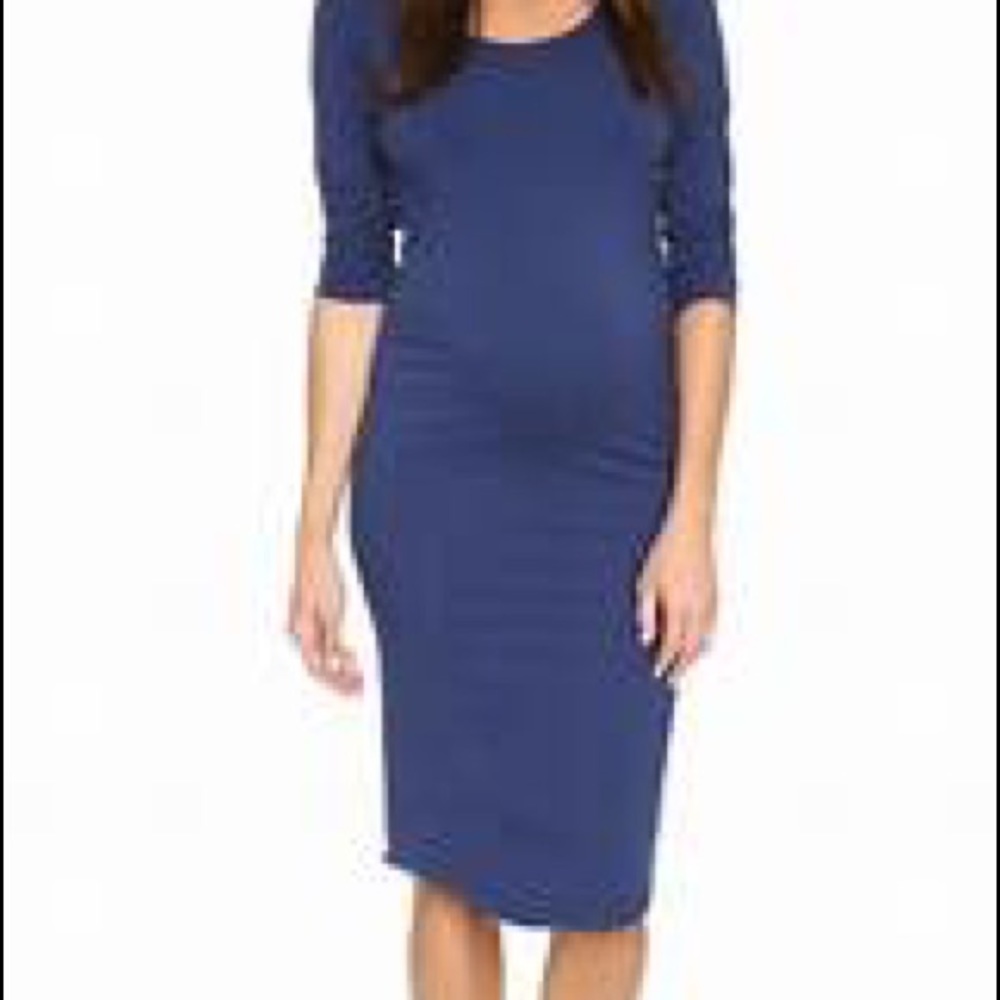 NOM 3/4 sleeve navy blue super-soft dress!